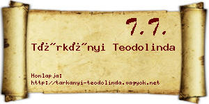 Tárkányi Teodolinda névjegykártya